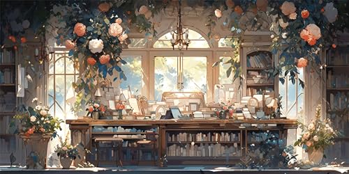 Diamond Painting Bücher Diamond Painting Kinder, Blumen Bastelset Erwachsene, Kreativ Set für Erwachsene, 5D Crystal Art Set, DIY Diamant Kunst Kits für Anfänger, für Home Wall Decor, 50x100cm p-690 von Duushuait