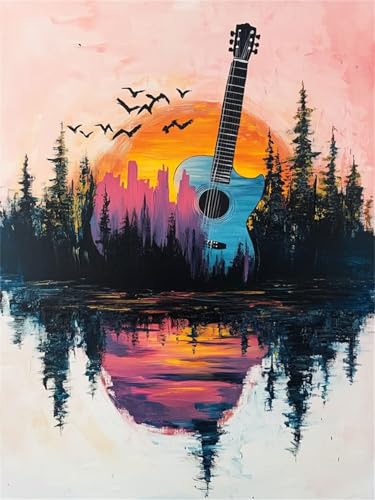 Diamond Painting Erwachsene Gitarre, Vogel Diamant Painting Set für Kinder, 5D DIY Full Drill Crystal Art Leinwand, Entspannendes Hobby & Stressabbau Geschenke, Perfektes Home Wall Decor 35x50cm f-285 Diamond Painting Erwachsene Gitarre, Vogel Diamant Painting Set für Kinder, 5D DIY Full Drill Crystal Art Leinwand, Entspannendes Hobby & Stressabbau Geschenke, Perfektes Home Wall Decor 35x50cm f-285 von Duushuait