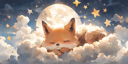 Diamond Painting Fuchs Diamond Painting Kinder, Mond Bastelset Erwachsene, Kreativ Set für Erwachsene, 5D Crystal Art Set, DIY Rund Diamant Kunst Kits für Anfänger, für Home Wall Decor, 90x180cm p-249 Diamond Painting Fuchs Diamond Painting Kinder, Mond Bastelset Erwachsene, Kreativ Set für Erwachsene, 5D Crystal Art Set, DIY Rund Diamant Kunst Kits für Anfänger, für Home Wall Decor, 90x180cm p-249 von Duushuait