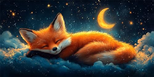 Diamond Painting Fuchs Diamond Painting Kinder, Mond Bastelset Erwachsene, Kreativ Set für Erwachsene, 5D Crystal Art Set, DIY Rund Diamant Kunst Kits für Anfänger, für Home Wall Decor, 90x180cm p-250 Diamond Painting Fuchs Diamond Painting Kinder, Mond Bastelset Erwachsene, Kreativ Set für Erwachsene, 5D Crystal Art Set, DIY Rund Diamant Kunst Kits für Anfänger, für Home Wall Decor, 90x180cm p-250 von Duushuait