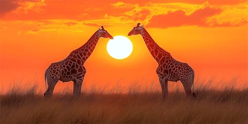 Diamond Painting Hirsch Diamond Painting Kinder, Sonnenuntergang Bastelset Erwachsene, Kreativ Set für Erwachsene, 5D Crystal Art Set, DIY Diamant Kunst Kits, für Home Decor, 25x50cm p-434 von Duushuait