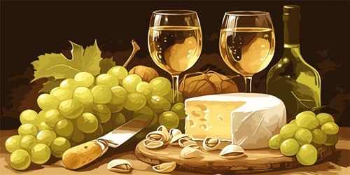 Diamond Painting Trauben Diamond Painting Kinder, Früchte Bastelset Erwachsene, Kreativ Set für Erwachsene, 5D Crystal Art Set, DIY Diamant Kunst Kits für Anfänger, für Home Wall Decor, 25x50cm p-614 von Duushuait