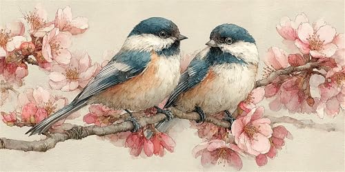 Diamond Painting Vogel Diamond Painting Kinder, Blumen Bastelset Erwachsene, Kreativ Set für Erwachsene, 5D Crystal Art Set, DIY Diamant Kunst Kits für Anfänger, für Home Wall Decor, 70x140cm p-582 von Duushuait