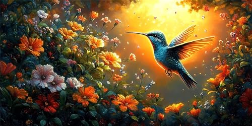 Diamond Painting Vogel Diamond Painting Kinder, Wald Bastelset Erwachsene, Kreativ Set für Erwachsene, 5D Crystal Art Set, DIY Rund Diamant Kunst Kits für Anfänger, für Home Wall Decor, 50x100cm p-589 von Duushuait