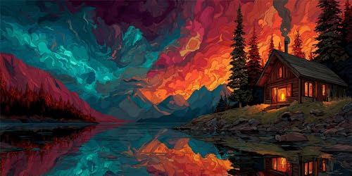 Diamond Painting Wald Diamond Painting Kinder, Häuser Bastelset Erwachsene, Kreativ Set für Erwachsene, 5D Crystal Art Set, DIY Diamant Kunst Kits für Anfänger, für Home Wall Decor, 50x100cm p-665 Diamond Painting Wald Diamond Painting Kinder, Häuser Bastelset Erwachsene, Kreativ Set für Erwachsene, 5D Crystal Art Set, DIY Diamant Kunst Kits für Anfänger, für Home Wall Decor, 50x100cm p-665 von Duushuait