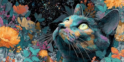 Diamond Painting schwarze Katze Diamond Painting Kinder, Blumen Bastelset Erwachsene, Kreativ Set für Erwachsene, 5D Crystal Art Set, DIY Diamant Kunst Kits, für Home Decor, 90x180cm p-218 Diamond Painting schwarze Katze Diamond Painting Kinder, Blumen Bastelset Erwachsene, Kreativ Set für Erwachsene, 5D Crystal Art Set, DIY Diamant Kunst Kits, für Home Decor, 90x180cm p-218 von Duushuait