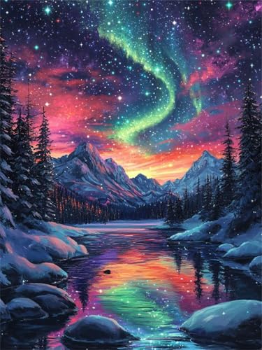 Duushuait Polarlicht Diamond Painting Kinder, Sternenhimmel Diamond Painting Erwachsene, Anfänger Crystal Art Set, Stressabbau Kunsthandwerk, Perfektes Geschenke, für Home Wall Decor 30x40cm f-296 Duushuait Polarlicht Diamond Painting Kinder, Sternenhimmel Diamond Painting Erwachsene, Anfänger Crystal Art Set, Stressabbau Kunsthandwerk, Perfektes Geschenke, für Home Wall Decor 30x40cm f-296 von Duushuait