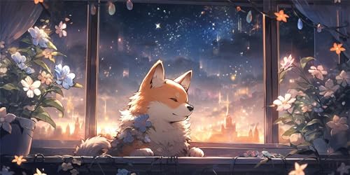 Fuchs Diamond Painting Erwachsene, Cartoons Diamond Painting Set für Kinder, Crystal Art für Anfänger, DIY Diamant Kunst Mosaikherstellung, Diamant Kunst Erwachsene XXL, Wand Deko, 100x200cm p-244 von Duushuait