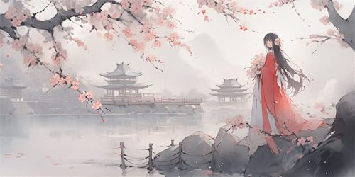 Mädchen Diamond Painting Erwachsene, Blumen Diamond Painting Set für Kinder, Crystal Art für Anfänger, DIY Diamant Kunst Mosaikherstellung, Diamant Kunst Erwachsene Groß XXL, Wand Deko, 40x80cm p-598 von Duushuait