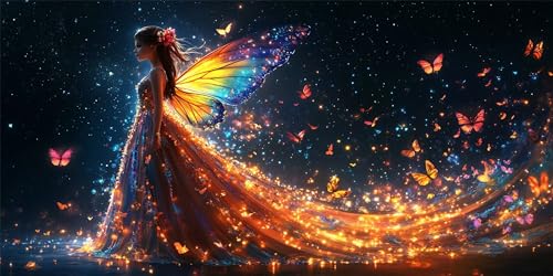 Mädchen Diamond Painting Erwachsene, Schmetterlinge Diamond Painting Set für Kinder, Crystal Art für Anfänger, Diamant Kunst Mosaikherstellung, Diamant Kunst Erwachsene XXL, Wand Deko, 40x80cm p-596 Mädchen Diamond Painting Erwachsene, Schmetterlinge Diamond Painting Set für Kinder, Crystal Art für Anfänger, Diamant Kunst Mosaikherstellung, Diamant Kunst Erwachsene XXL, Wand Deko, 40x80cm p-596 von Duushuait