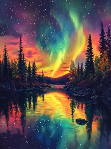 Polarlicht Diamond Painting Kinder, Farbe Diamond Painting Erwachsene, Anfänger Crystal Art Set, Entspannendes & Stressabbau Kunsthandwerk, Perfektes Geschenke, für Home Wall Decor 20x30cm f-286 Polarlicht Diamond Painting Kinder, Farbe Diamond Painting Erwachsene, Anfänger Crystal Art Set, Entspannendes & Stressabbau Kunsthandwerk, Perfektes Geschenke, für Home Wall Decor 20x30cm f-286 von Duushuait