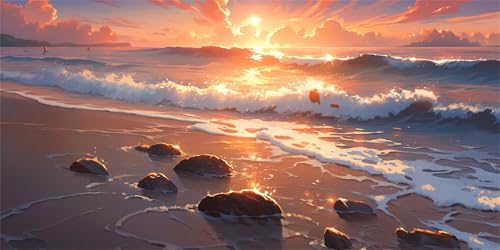 Sonnenuntergang Diamond Painting Erwachsene, Der Strand Diamond Painting Set für Kinder, Crystal Art für Anfänger, Diamant Kunst Mosaikherstellung, Diamant Kunst Erwachsene XXL, 80x160cm p-453 Sonnenuntergang Diamond Painting Erwachsene, Der Strand Diamond Painting Set für Kinder, Crystal Art für Anfänger, Diamant Kunst Mosaikherstellung, Diamant Kunst Erwachsene XXL, 80x160cm p-453 von Duushuait
