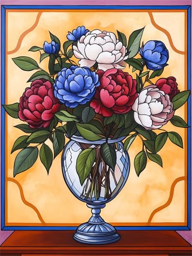 Vase Diamond Painting Kinder, Pflanzen Diamond Painting Erwachsene, Anfänger Crystal Art Set, Entspannendes & Stressabbau Kunsthandwerk, Perfektes Geschenke, für Home Wall Decor 80x110cm f-279 Vase Diamond Painting Kinder, Pflanzen Diamond Painting Erwachsene, Anfänger Crystal Art Set, Entspannendes & Stressabbau Kunsthandwerk, Perfektes Geschenke, für Home Wall Decor 80x110cm f-279 von Duushuait