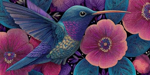 Vogel Diamond Painting Erwachsene, Farbe Diamond Painting Set für Kinder, Crystal Art für Anfänger, DIY Diamant Kunst Mosaikherstellung, Diamant Kunst Erwachsene Groß XXL, Wand Deko, 30x60cm p-572 von Duushuait