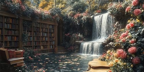 Wasserfall Diamond Painting Erwachsene, Garten Diamond Painting Set für Kinder, Crystal Art für Anfänger, DIY Diamant Kunst Mosaikherstellung, Diamant Kunst Erwachsene XXL, Wand Deko, 80x160cm p-625 von Duushuait