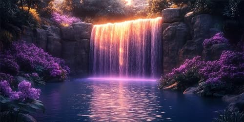 Wasserfall Diamond Painting Erwachsene, Wald Diamond Painting Set für Kinder, Crystal Art für Anfänger, DIY Diamant Kunst Mosaikherstellung, Diamant Kunst Erwachsene XXL, Wand Deko, 60x120cm p-627 von Duushuait