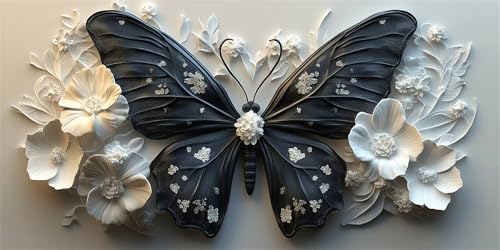 schwarz Diamond Painting Erwachsene, Schmetterlinge Diamond Painting Set für Kinder, Crystal Art für Anfänger, Diamant Kunst Mosaikherstellung, Diamant Kunst Erwachsene XXL, Wand Deko, 100x200cm p-223 schwarz Diamond Painting Erwachsene, Schmetterlinge Diamond Painting Set für Kinder, Crystal Art für Anfänger, Diamant Kunst Mosaikherstellung, Diamant Kunst Erwachsene XXL, Wand Deko, 100x200cm p-223 von Duushuait