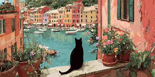schwarze Katze Diamond Painting Erwachsene, Der Balkon Diamond Painting Set für Kinder, Crystal Art für Anfänger, Diamant Kunst Mosaikherstellung, Diamant Kunst Erwachsene XXL, 100x200cm p-220 schwarze Katze Diamond Painting Erwachsene, Der Balkon Diamond Painting Set für Kinder, Crystal Art für Anfänger, Diamant Kunst Mosaikherstellung, Diamant Kunst Erwachsene XXL, 100x200cm p-220 von Duushuait