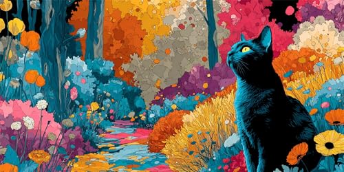 schwarze Katze Diamond Painting Erwachsene, Farbe Diamond Painting Set für Kinder, Crystal Art für Anfänger, Diamant Kunst Mosaikherstellung, Diamant Kunst Erwachsene XXL, Wand Deko, 100x200cm p-217 schwarze Katze Diamond Painting Erwachsene, Farbe Diamond Painting Set für Kinder, Crystal Art für Anfänger, Diamant Kunst Mosaikherstellung, Diamant Kunst Erwachsene XXL, Wand Deko, 100x200cm p-217 von Duushuait