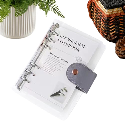 Duvcoywae A6 Ringbuch - Transparentes Notizbuch für de mit 6 Ringen,Jahres Notizblock Für Workout Studium Geburtstag Homeoffice Mental Lesen Urlaub Gewohnheit,Urlaub Gesundheit Exercise Workout Lesen von Duvcoywae