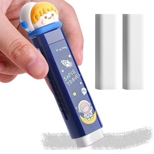 Duvcoywae Einziehbarer Radiergummi, herausschiebbare Radiergummis,Slide Radiergummis mit Hülle - Erweiterbares niedliches Cartoon-Design für die Schule, kreative einziehbare, farbiges von Duvcoywae