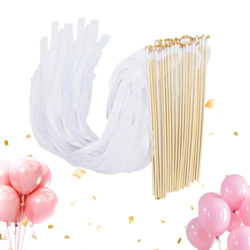 Duvcoywae Hochzeits Wands Band,50 Stück Feststäbe - Dekorationsstab mit Glocke für Hochzeitsabschied Feierlichkeiten Feiertage Brautdusche Veranstaltungen und Partybedarf Duvcoywae Hochzeits Wands Band,50 Stück Feststäbe - Dekorationsstab mit Glocke für Hochzeitsabschied Feierlichkeiten Feiertage Brautdusche Veranstaltungen und Partybedarf von Duvcoywae
