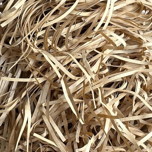 Generischer Bastfüller, Knisterschnitt-Seidenpapier, recycelbar, Konfetti-Bast-Papierfüller, für Ostern, Geschenkboxen, Verpackungen, Füllung, 100 g, Party-Dekoration (Buff) von Duxiuyong