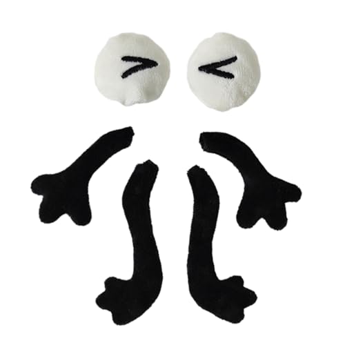 1 Set Cartoon-Kohle-Augapfel-/Gliedmaßen-Applikation für Puppe, Spielzeug, Hut, Nähzubehör, Flicken, Haarspange, Dekoration von Duyeuau