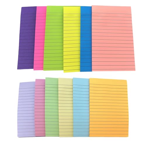 12 Stück linierte Haftnotizen, schöne Schreibblöcke, einfacher Notizblock, leicht zu schreiben, multifunktionaler Notizblock, Papierblock 12 Stück linierte Haftnotizen, schöne Schreibblöcke, einfacher Notizblock, leicht zu schreiben, multifunktionaler Notizblock, Papierblock von Duyeuau