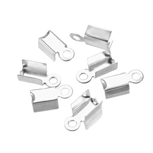 200 Stück/Set Cove Clasps Faltschließe Quetschperlen Verbinder für Halskette und Armbänder Bastelprojekt Zubehör von Duyeuau