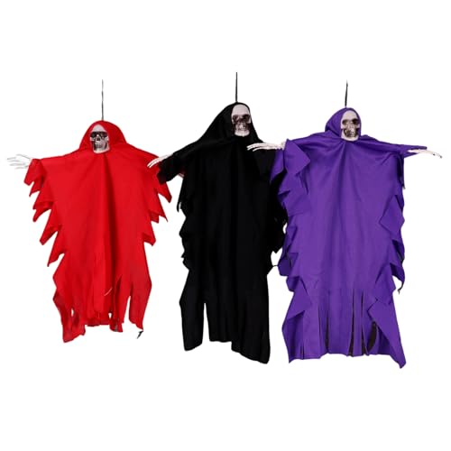 3 x Halloween-Specter-Skelette, Sprecher-Display, Partyzubehör für Spukhäuser, Dekorationen, Skelette für Feste, Innendekoration, 3 Stück 3 x Halloween-Specter-Skelette, Sprecher-Display, Partyzubehör für Spukhäuser, Dekorationen, Skelette für Feste, Innendekoration, 3 Stück von Duyeuau
