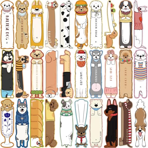 30 Stück künstlerische Lesezeichen mit Hundemotiven, Scrapbooking, Hintergrundpapier für handgefertigte Kunst, Handwerk, Tagebuch, Planer, Verpackung von Duyeuau