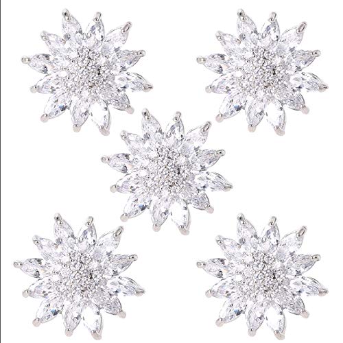 5 Stück 20 mm für Strass-Metallknöpfe, Kristallverzierung, Zubehör von Duyeuau