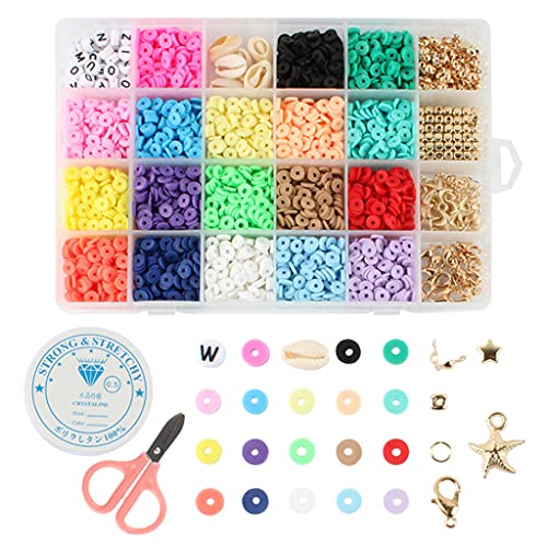 Aufbewahrungsbox mit 24 Fächern, Perlen zur Herstellung von Halsketten, Armbändern, Bastelset, Kreativität, Keramik, unregelmäßige Form, Metall von Duyeuau