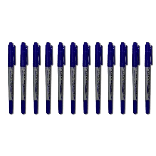 Duyeuau 12 x Doppelspitzen-Marker, schnell trocknend, Permanentmarker, Marker für Stoff, Metall, Fineliner, Grafiken, Zeichnungsmarker von Duyeuau