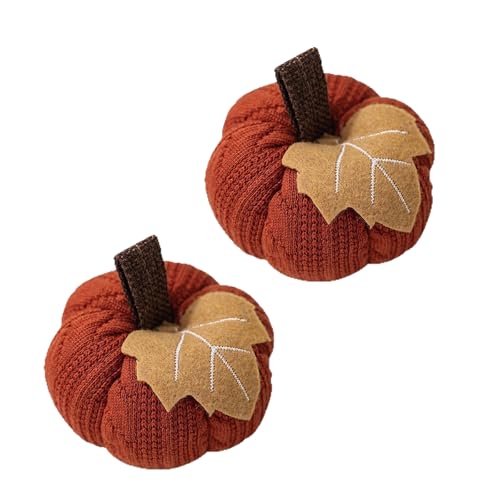 Duyeuau 2 Stück Herbst Thanksgiving Strickstoff Kürbis hängende Ornamente Home Office Herbst Ernte Dekorationen Thanksgiving Dekorationen Duyeuau 2 Stück Herbst Thanksgiving Strickstoff Kürbis hängende Ornamente Home Office Herbst Ernte Dekorationen Thanksgiving Dekorationen von Duyeuau