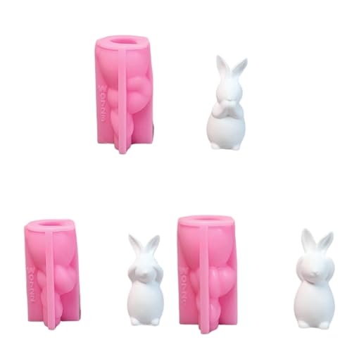 Duyeuau 3 Stück Oster-Hasen-Formen, Gießformen, Gipsformen, Tier-Silikon-Ornament-Gussformen, Epoxidharz-Formen Duyeuau 3 Stück Oster-Hasen-Formen, Gießformen, Gipsformen, Tier-Silikon-Ornament-Gussformen, Epoxidharz-Formen von Duyeuau