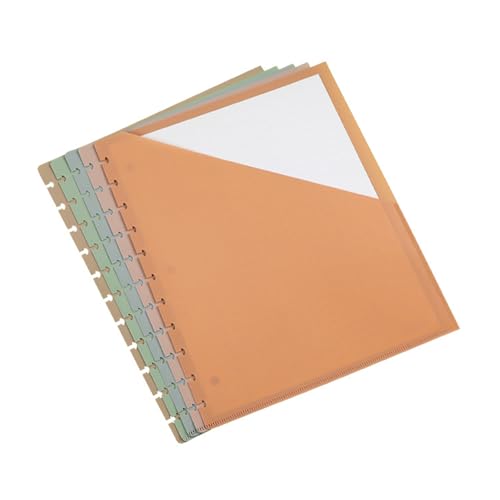 Duyeuau 5 x 11-Loch-Binder-Trennblätter mit 3-fach gelochtem Nachfüllpapier für Ordner, Notizbücher, 11 Löcher, Trennblätter von Duyeuau