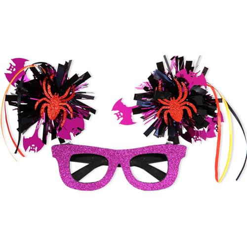 Duyeuau Festliche Brille Halloween Glitzer Brille Foto Requisiten für Teenager Erwachsene Schädel Frühling für Party Feier Duyeuau Festliche Brille Halloween Glitzer Brille Foto Requisiten für Teenager Erwachsene Schädel Frühling für Party Feier von Duyeuau