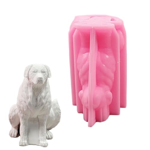 Duyeuau Handgefertigte 3D-Silikonformen mit Hunden, Seife, Ornamente, Gießformen, Tierformen, Bastelbedarf von Duyeuau