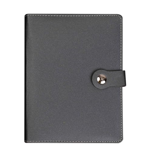 Duyeuau Leder-Notizbuch, 160 Seiten, College, liniert, nachfüllbar, 6 Ringe, PU-Binder, Notizbuch, Hardcover, Tagebuch zum Schreiben von Duyeuau