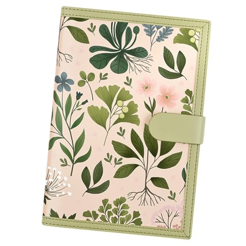 Duyeuau Notizbuch mit Blumenmuster, Leder, 224 Seiten, 21,6 x 14,5 cm, liniert, zum Schreiben von Tagebüchern, Notizen von Duyeuau