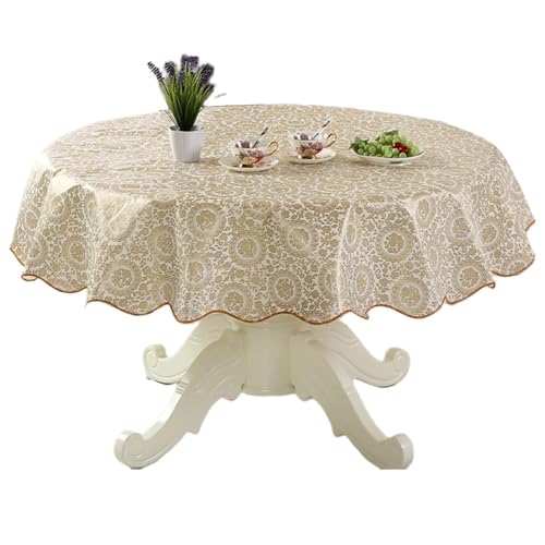 Duyeuau PVC-Tischdecken mit europäischem Blumenmuster, öl- und wasserabweisend, ideal für Cafés und Zuhause, für den Außenbereich Duyeuau PVC-Tischdecken mit europäischem Blumenmuster, öl- und wasserabweisend, ideal für Cafés und Zuhause, für den Außenbereich von Duyeuau
