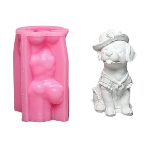 Duyeuau Silikonformen, Tierformen, handgefertigt, Ornament-Formen, 3D-Hund mit Hut, Epoxidharz, Gips, Gießformen Duyeuau Silikonformen, Tierformen, handgefertigt, Ornament-Formen, 3D-Hund mit Hut, Epoxidharz, Gips, Gießformen von Duyeuau