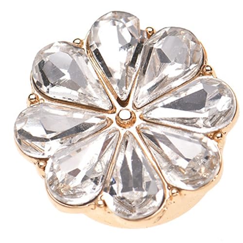 Duyeuau Strass-Knopfabdeckungen, Blumen-Charms, modische Knopfabdeckungen für Blusen und Urlaubsdekorationen von Duyeuau