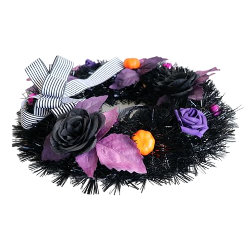 Einzigartige Halloween-Girlanden, Tür-Wandbehang, eleganter Blumenkranz für Maskeraden und Mottopartys, Party-Zubehör Einzigartige Halloween-Girlanden, Tür-Wandbehang, eleganter Blumenkranz für Maskeraden und Mottopartys, Party-Zubehör von Duyeuau