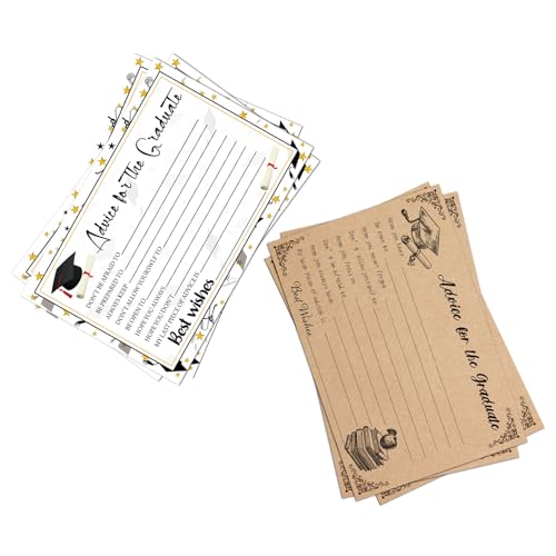 Elegante Grußkarten zum Schulabschluss, Party-Dekorationen, handgeschriebene, doppelseitige Postkarten für Absolventen, 32 Stück Elegante Grußkarten zum Schulabschluss, Party-Dekorationen, handgeschriebene, doppelseitige Postkarten für Absolventen, 32 Stück von Duyeuau