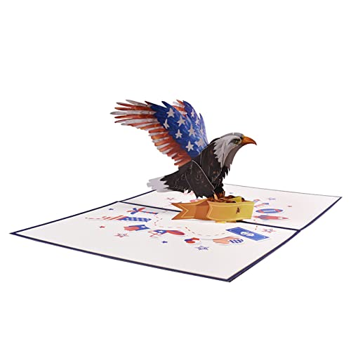 Grußkarten für Unabhängigkeitstag, handgefertigte Flagge, 3D-Glatze, Neuheit für Karte mit Umschlägen, einfach Grußkarten für Unabhängigkeitstag, handgefertigte Flagge, 3D-Glatze, Neuheit für Karte mit Umschlägen, einfach von Duyeuau