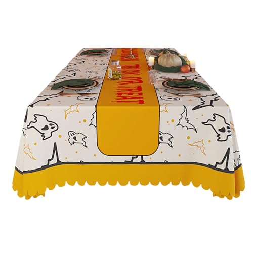 Halloween-Tischläufer für 90 bis 120 cm große Tische, Party-Dekoration, Szene, Tisch, flüssigkeitsfest von Duyeuau