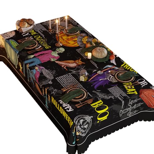 Halloween-Tischläufer für 90 bis 120 cm große Tische, Party-Dekoration, Szene, Tisch, flüssigkeitsfest von Duyeuau